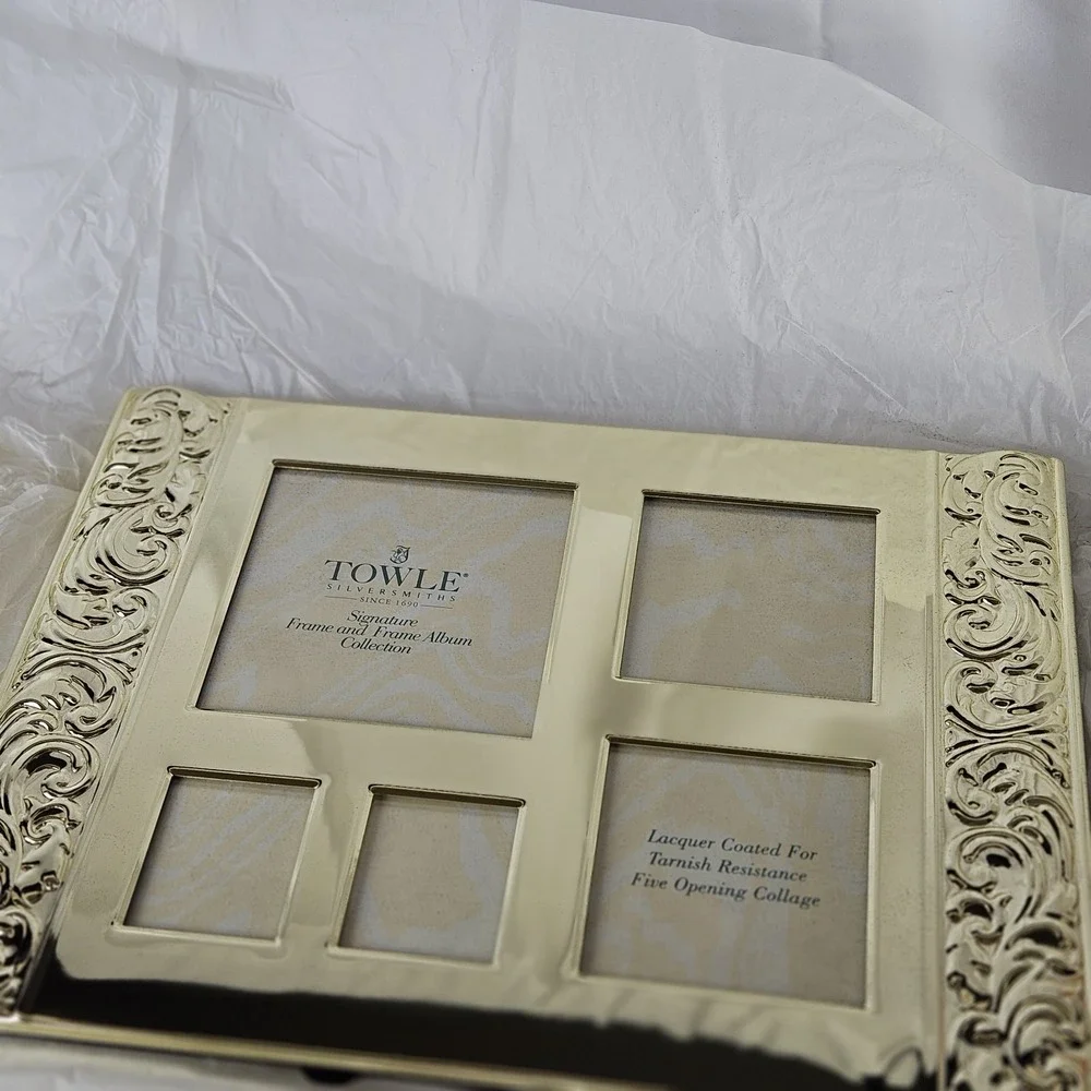 Vintage Towle Silversmiths Signature Collage Frame 1996 Box‎ Silvertone